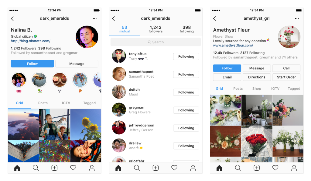 Последние обновления Instagram коснутся вида профиля